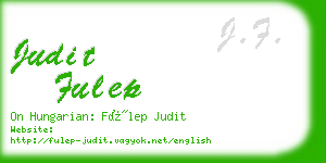 judit fulep business card